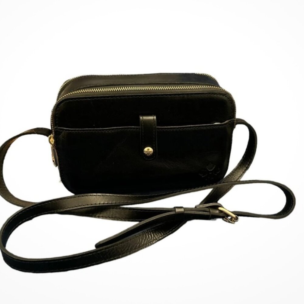 Patricia Nash Alessa Black Leather Crossbody Bag